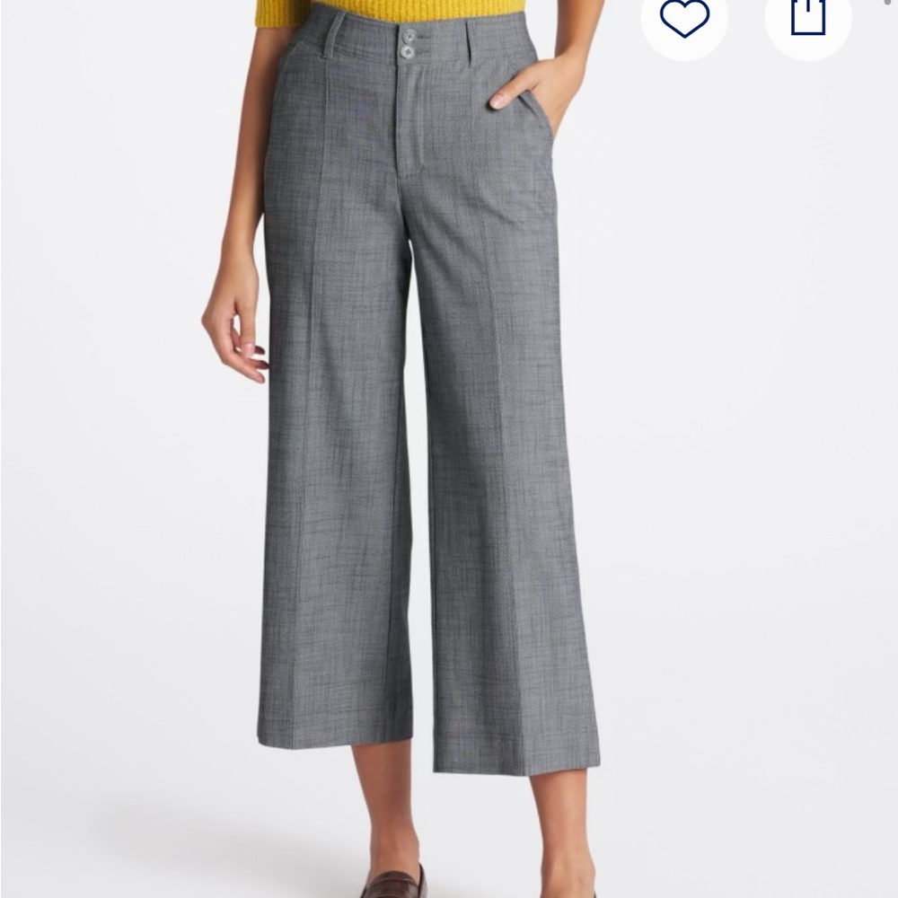 Democracy Ab Solution Skyrise Double Button Wide Leg Trousers